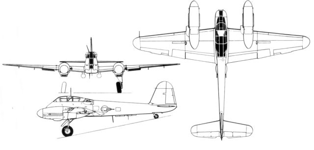 Plans du Messerschmitt Me-410