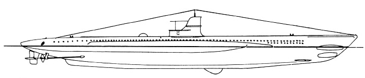Silhouette des sous-marins de Classe CM
