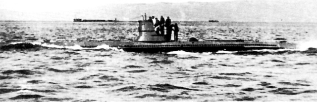 Le sous-marin CM 1 pendant ses essais