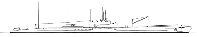 Silhouette des sous-marins de Type A Modifié