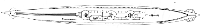 Silhouette des sous-marins de Classe I-400