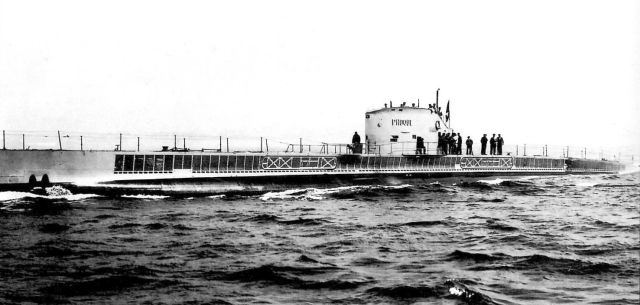 Le sous-marin Phoque en essais en 1926 (© Musée de la Marine)