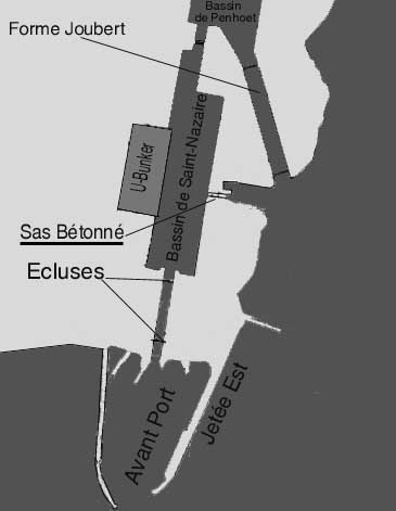 Plan de la Base Sous-Marine de Saint-Nazaire