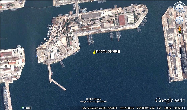 Position du naufrage de l'U-471