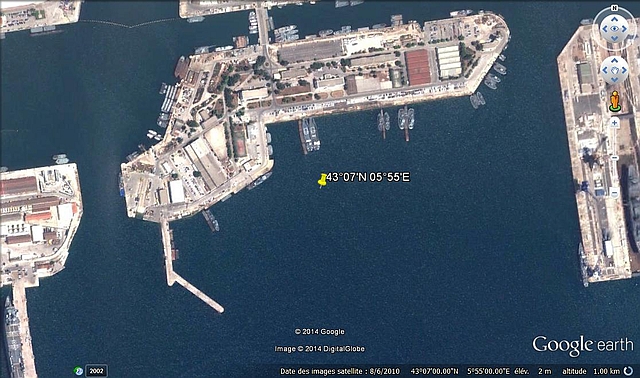 Position du naufrage de l'U-586