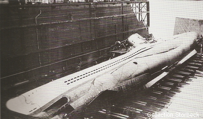 L'U-31 dans un dock flottant