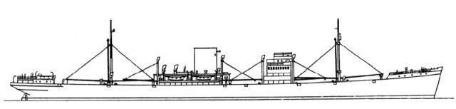 Silhouette du M.S. Elbe