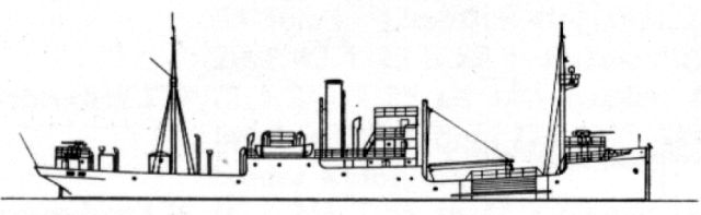 Silhouette Sperrbrecher 37 en 1940
