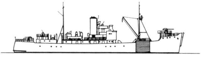 Silhouette du Sperrbrecher 32 ex Mur