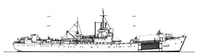 Silhouette du Sperrbrecher 33 ex Drau (1944)