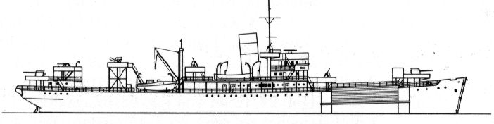 Silhouette du Sperrbrecher 20 ex Kolent&eacute;