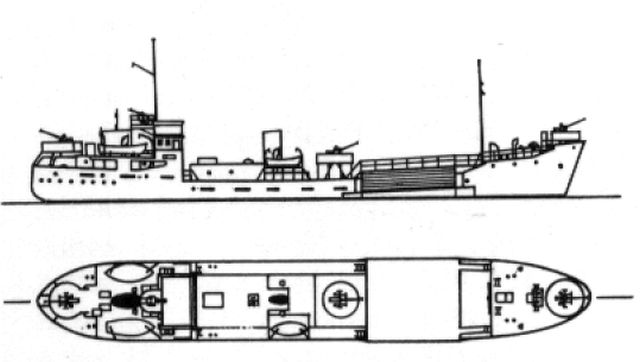 Silhouette du Sperrbrecher 141 ex Lies