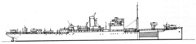 Silhouette du Sperrbrecher 9 L&uuml;neburg en 1943