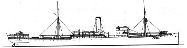 Silhouette du Sperrbrecher VI Magdeburg en 1939