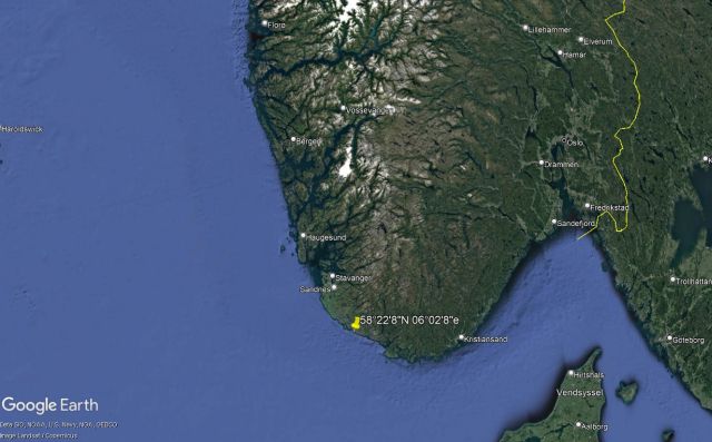 Position du naufrage du Sperrbrecher I