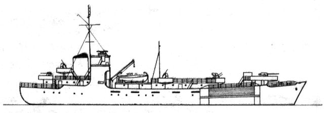 Silhouette du Sperrbrecher 103 ex Rosa