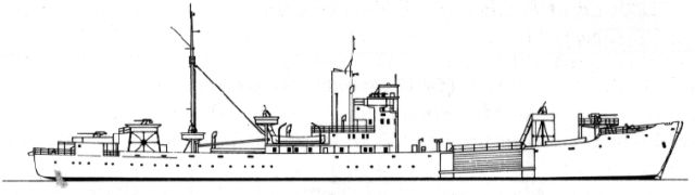 Silhouette du Sperrbrecher 1 Saar