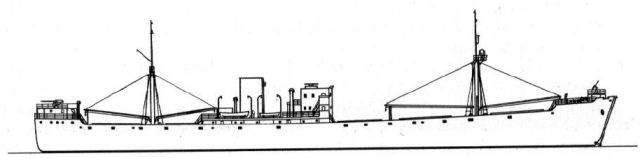Silhouette du Sperrbrecher V Schwanheim en 1939