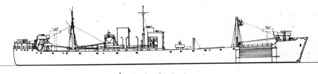 Silhouette du Sperrbrecher 5 Schwanheim en 1944