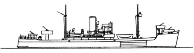Silhouette du Sperrbrecher 33 ex Silvia