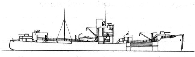 Silhouette du Sperrbrecher 123 ex Sparta