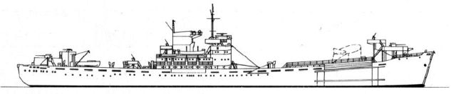 Silhouette du Sperrbrecher 28 ex Tamo