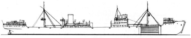 Silhouette du Sperrbrecher 15 ex Taronga