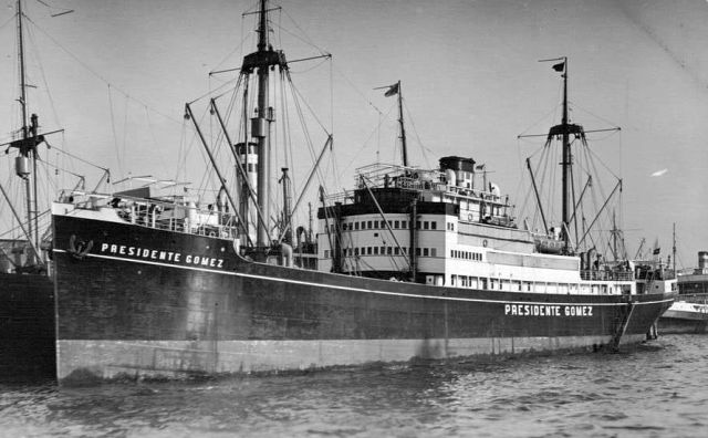 Le M.S. Waldtraut Horn lorsqu'il s'appelait M.S. Presidente Gomez en 1928