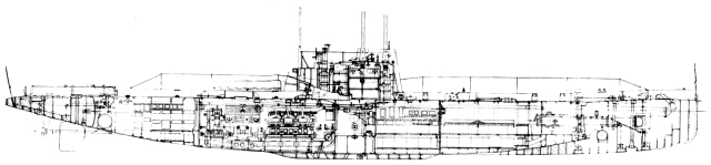Silhouette de sous-marin norv&eacute;gien de Classe A