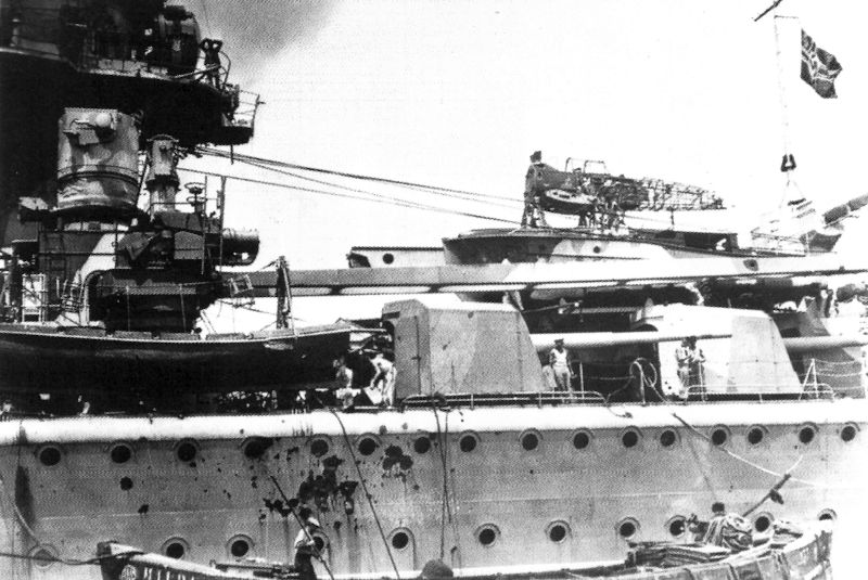 Dommages de l'Admiral Graf Spee