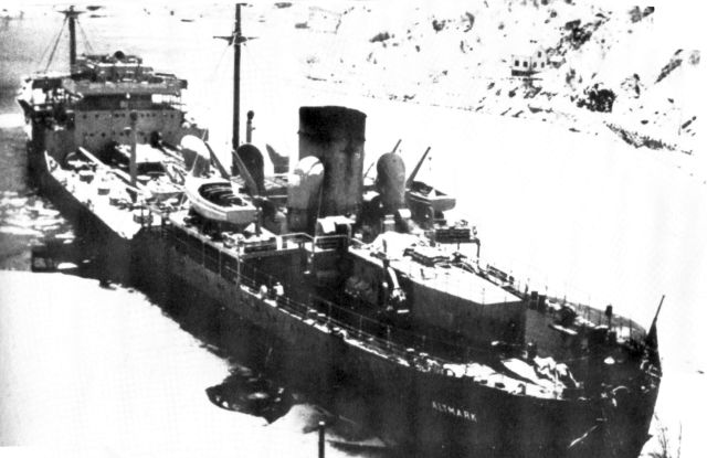 L'Altmark apr&egrave;s l'incident du Cossack en f&eacute;vrier 1940 dans le fjord de J&ouml;ssing, (collection Fr&ouml;hling) 